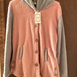 Women’s Button Down Soft Tunic Hoodie XL